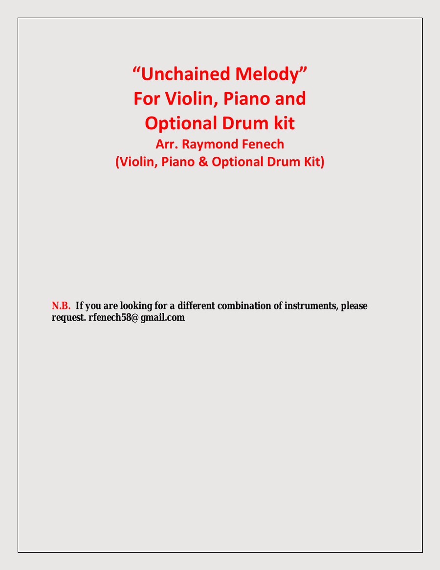 Unchained Melody Small Ensemble scores gallery preview page 3