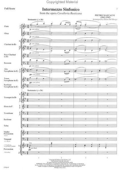 Intermezzo Sinfonico, From The Opera 'Cavalleria Rusticana' image number null