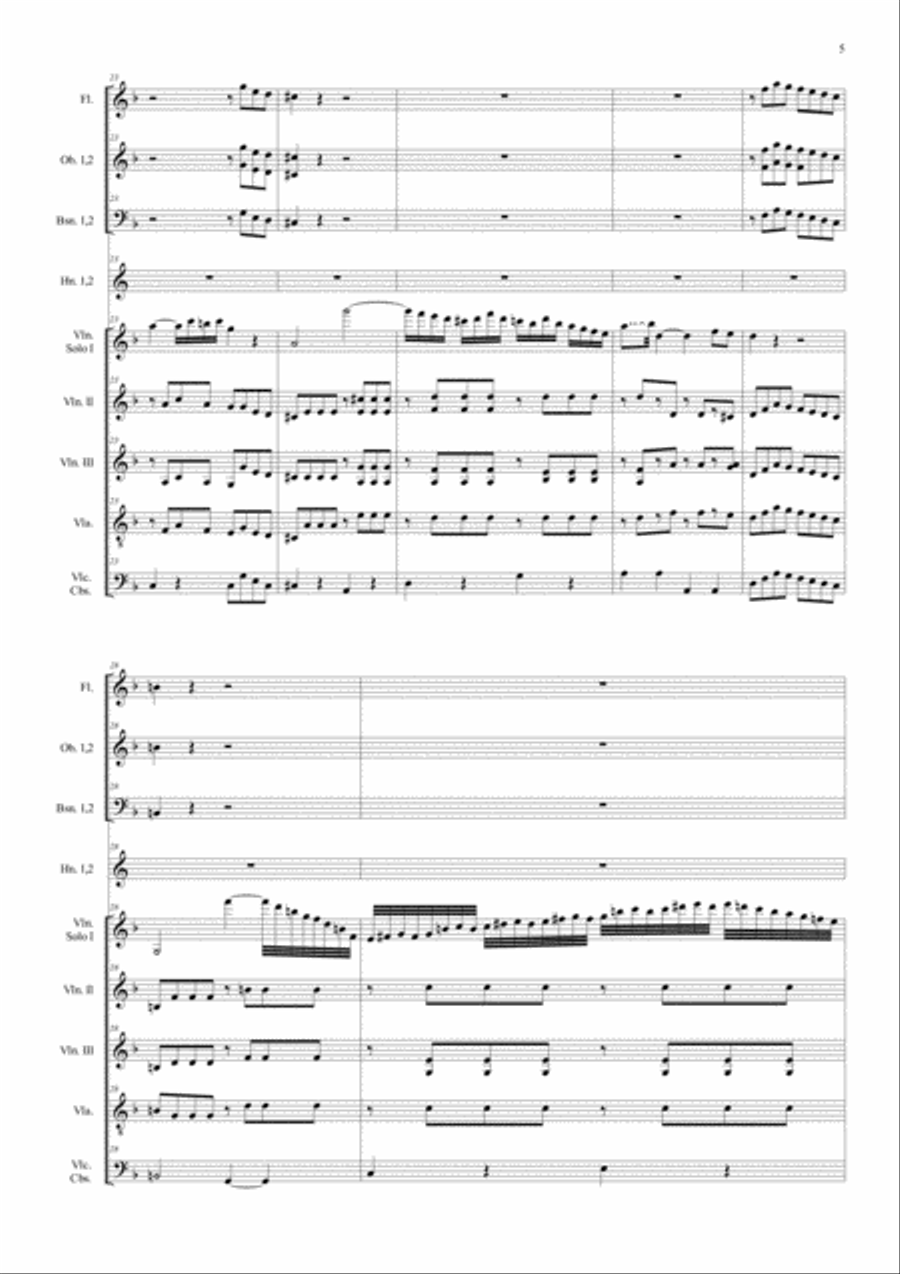 ROMANCE No. 2 Op. 50 - Beethoven - For full Orchestra - With parts Full Orchestra scores gallery preview page 5
