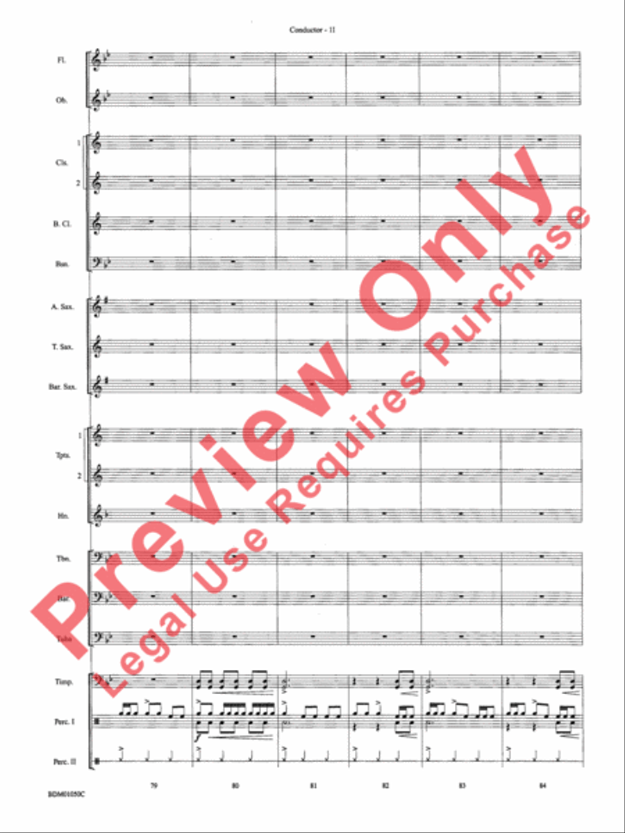 African Bell Carol (for Percussion and Winds) Concert Band scores gallery preview page 14