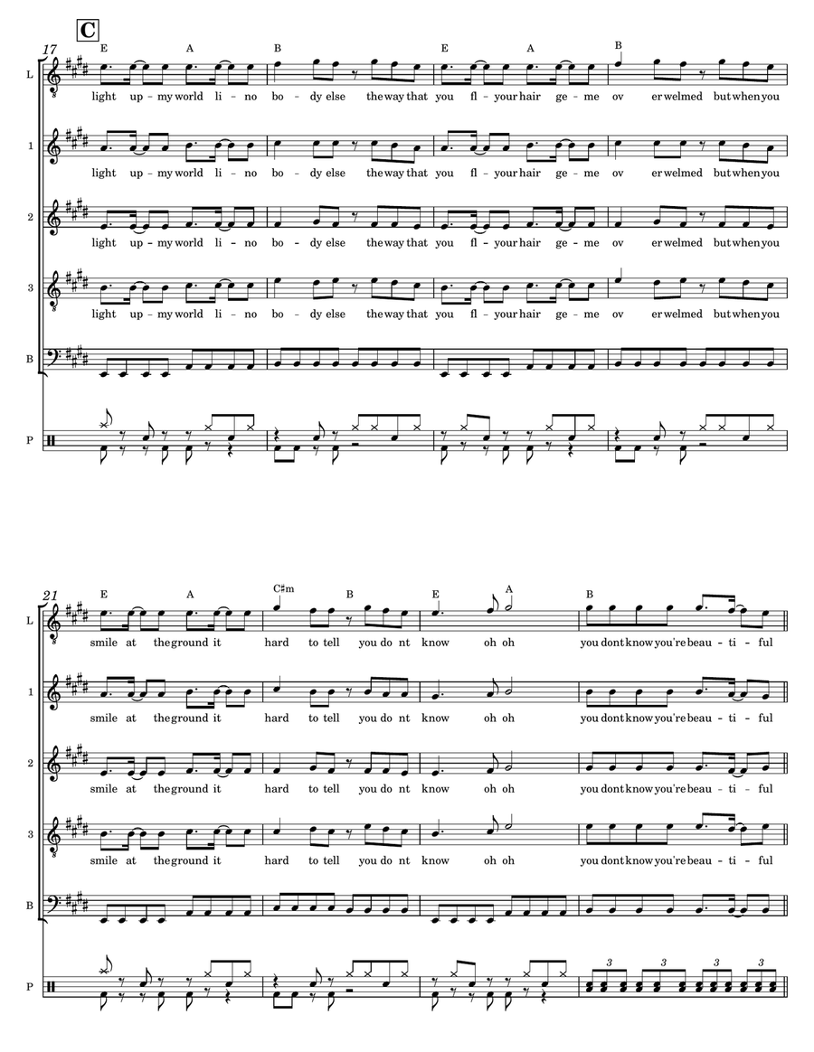 What Makes You Beautiful A Cappella scores gallery preview page 4