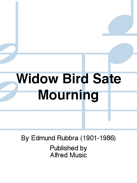 Widow Bird Sate Mourning