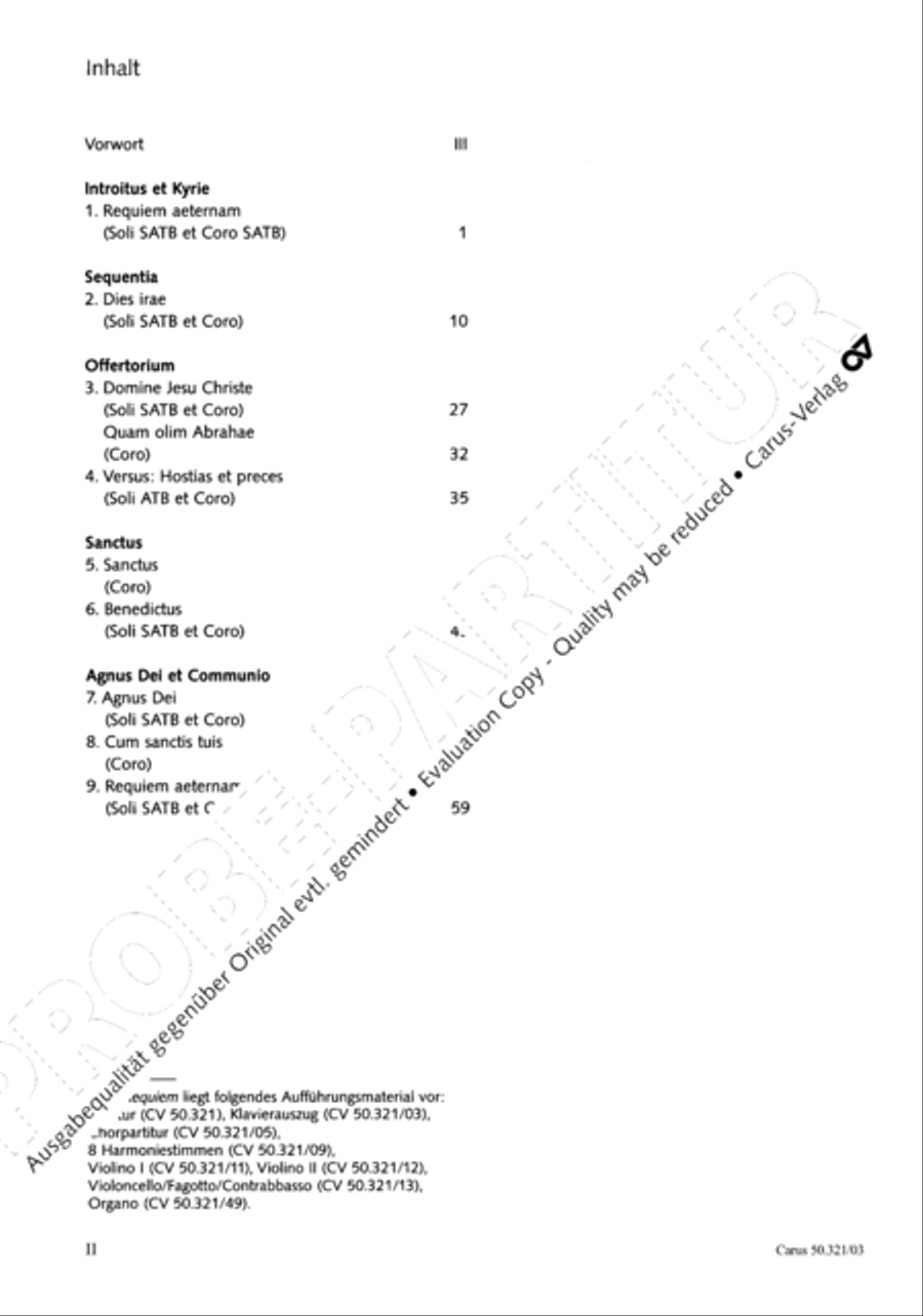 Requiem in C minor 4-Part scores gallery preview page 3