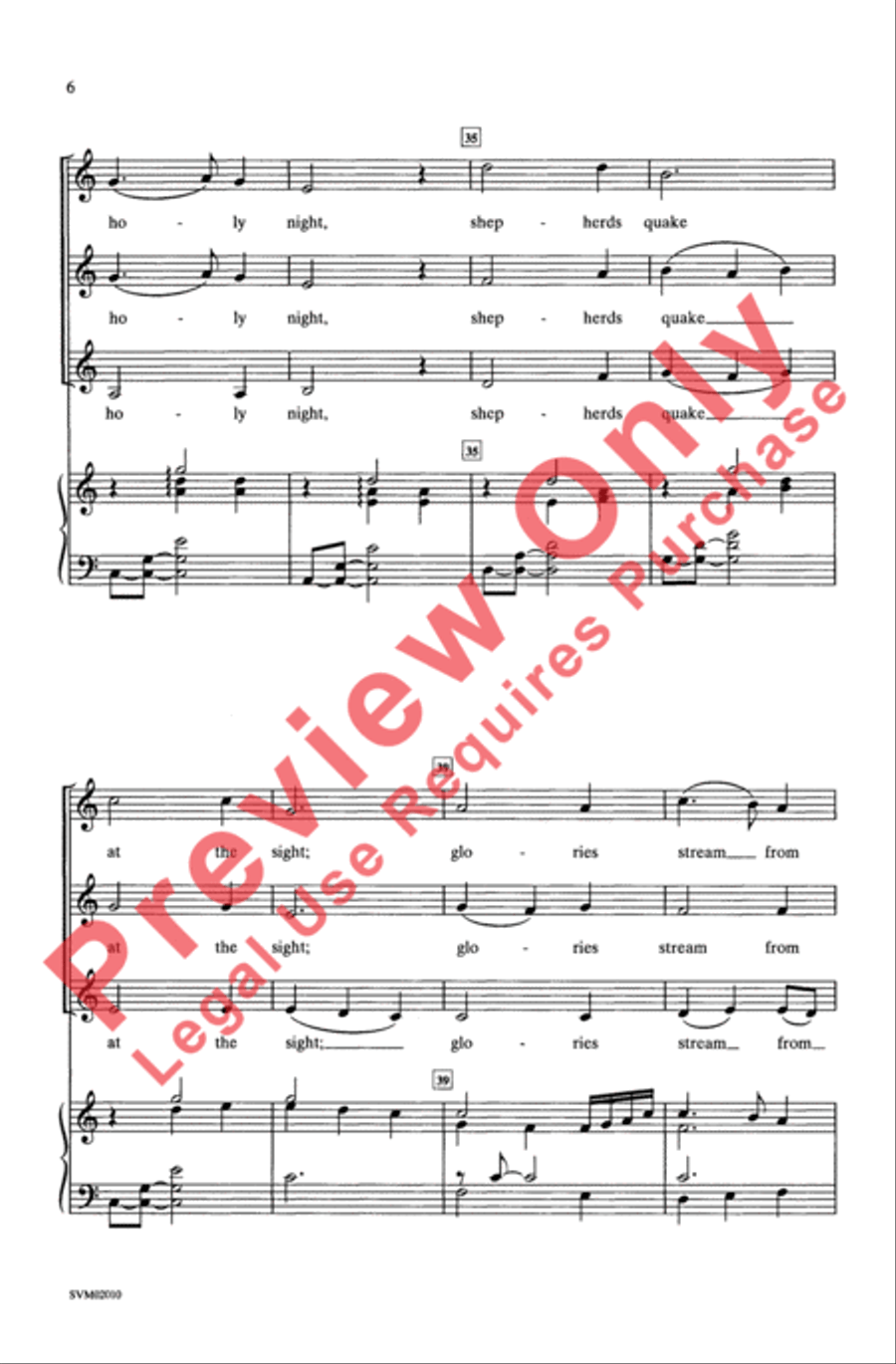 Silent Night - SSA SSA scores gallery preview page 6