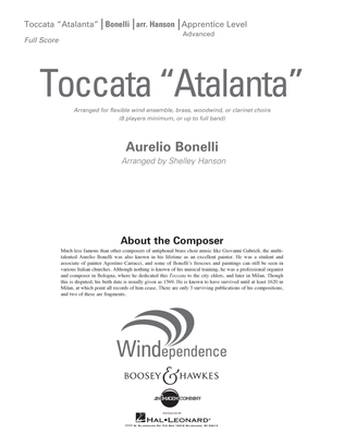 Toccata ("Atalanta") - Conductor Score (Full Score)