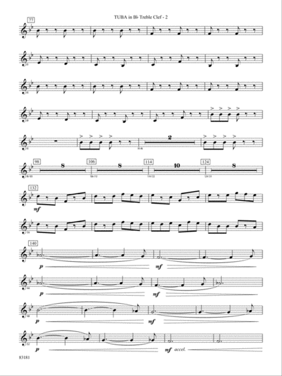 The Irish Washerwoman (from the Irish Suite): (World Part) B-flat Tuba T.C. Concert Band scores gallery preview page 2