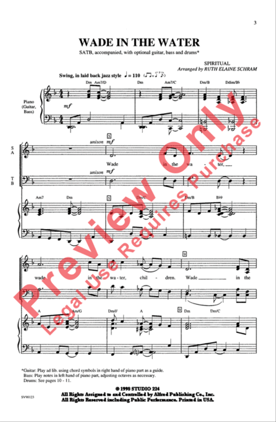 Wade in the Water 4-Part scores gallery preview page 2