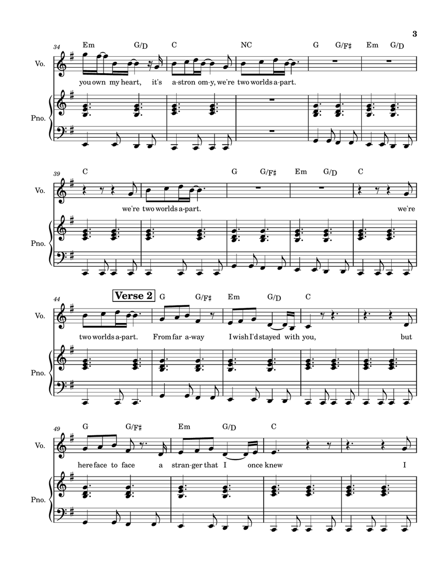 Astronomy Piano, Vocal, Guitar scores gallery preview page 3