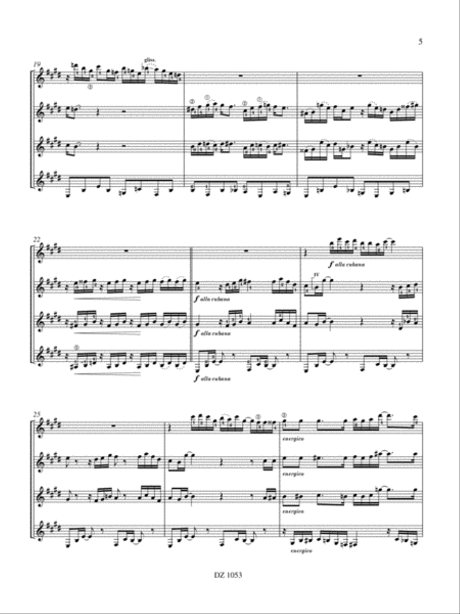 Blues del Caribe Blues del Caribe Guitar Ensemble scores gallery preview page 5