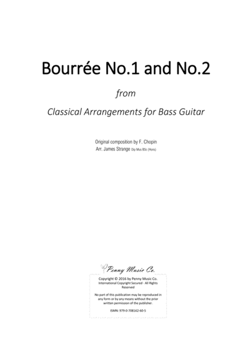 Bourrées No.1 and No.2 for Bass Guitar image number null