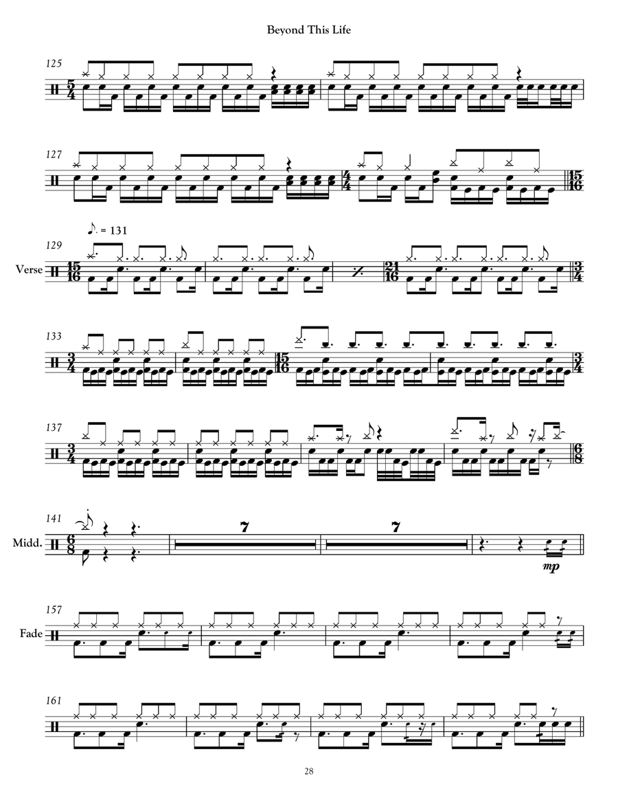 Scene Four: Beyond This Life Drum Set scores gallery preview page 5