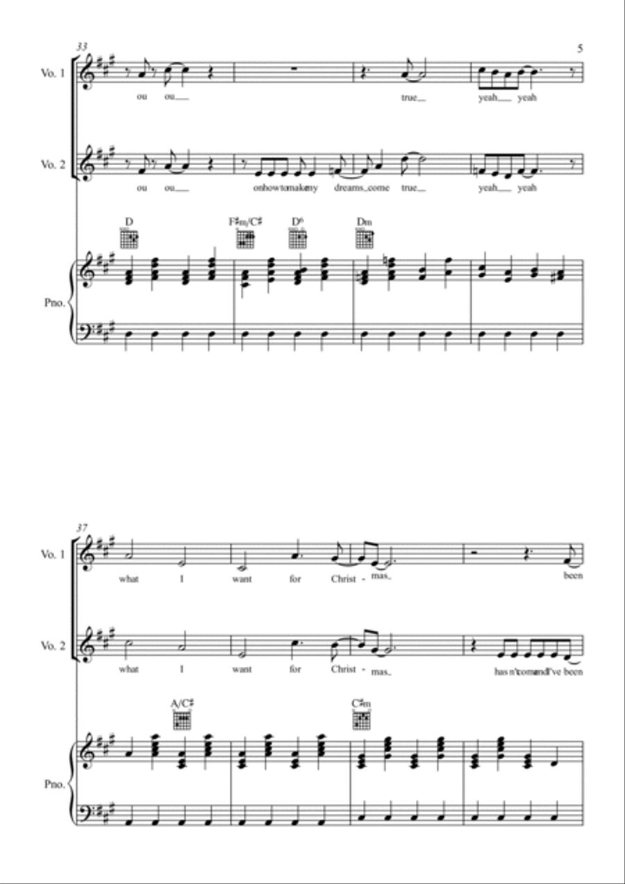 Santa Can't You Hear Me Piano scores gallery preview page 5