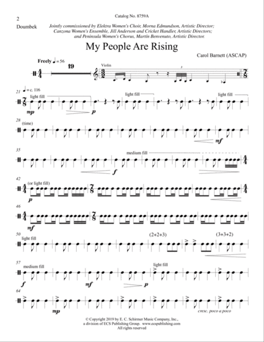 My People Are Rising Choir scores gallery preview page 1