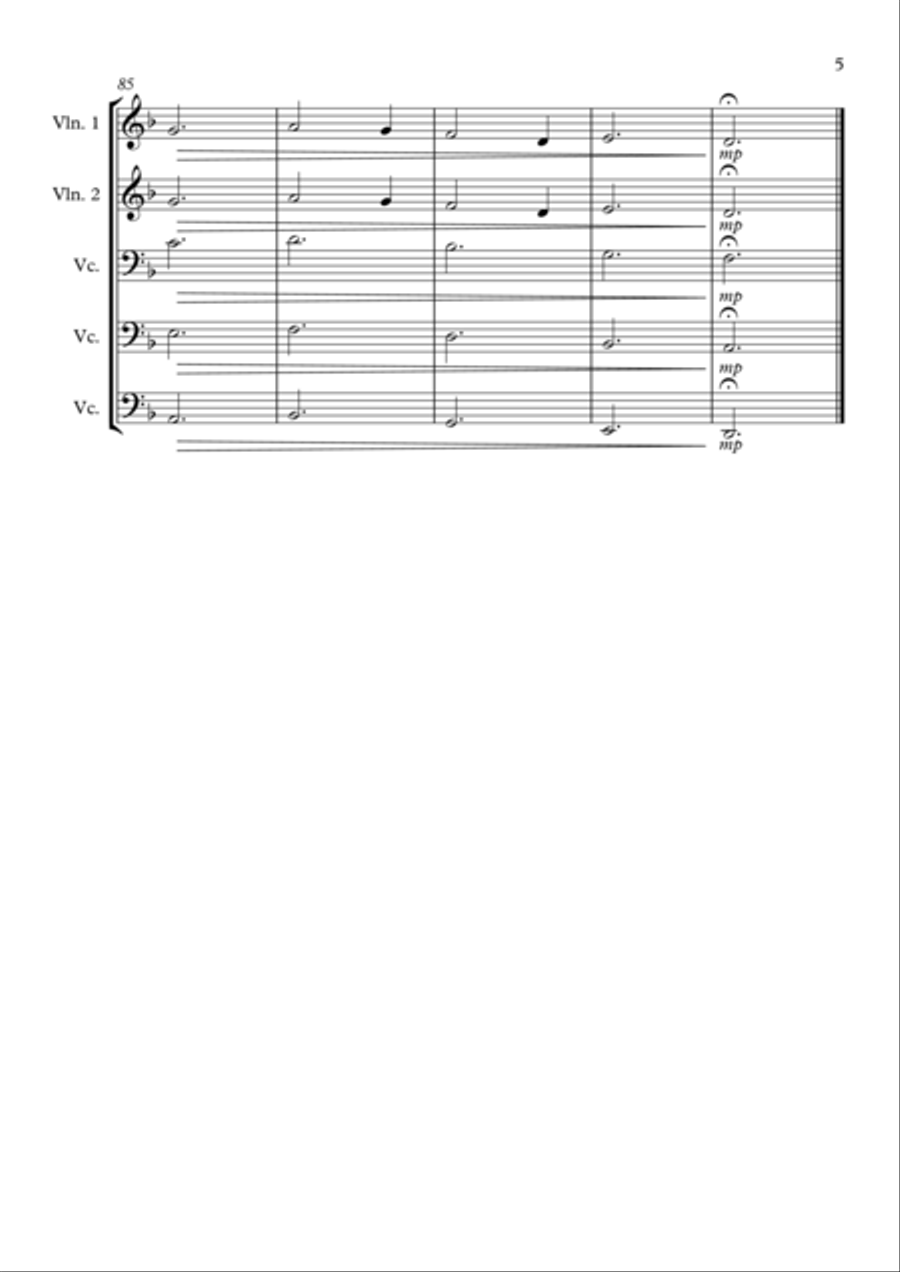 Faraway Home - String Quintet String Quintet scores gallery preview page 5