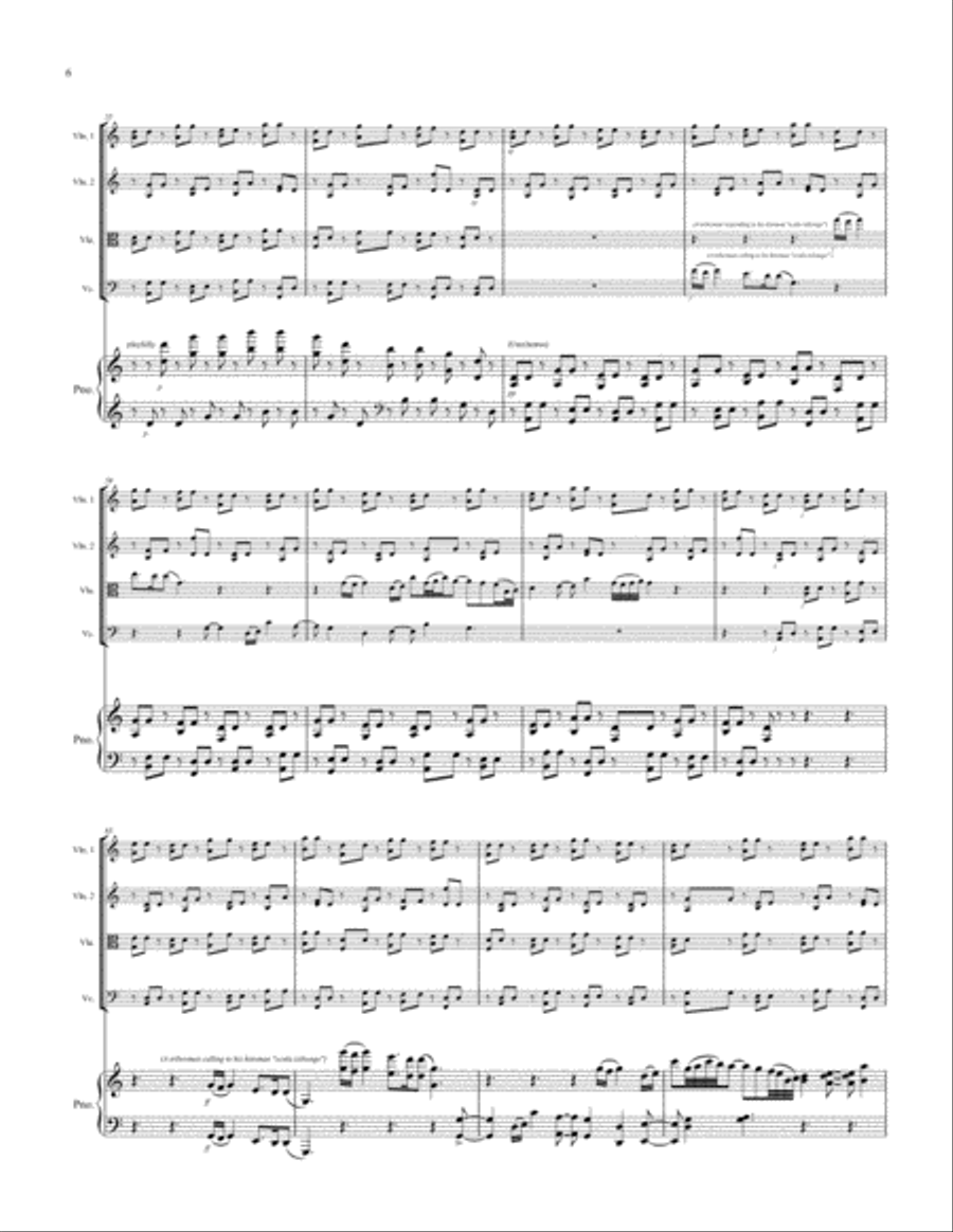 Intlanzi Yase Mzantsi (The Fish From South Africa) Piano Quartet scores gallery preview page 6