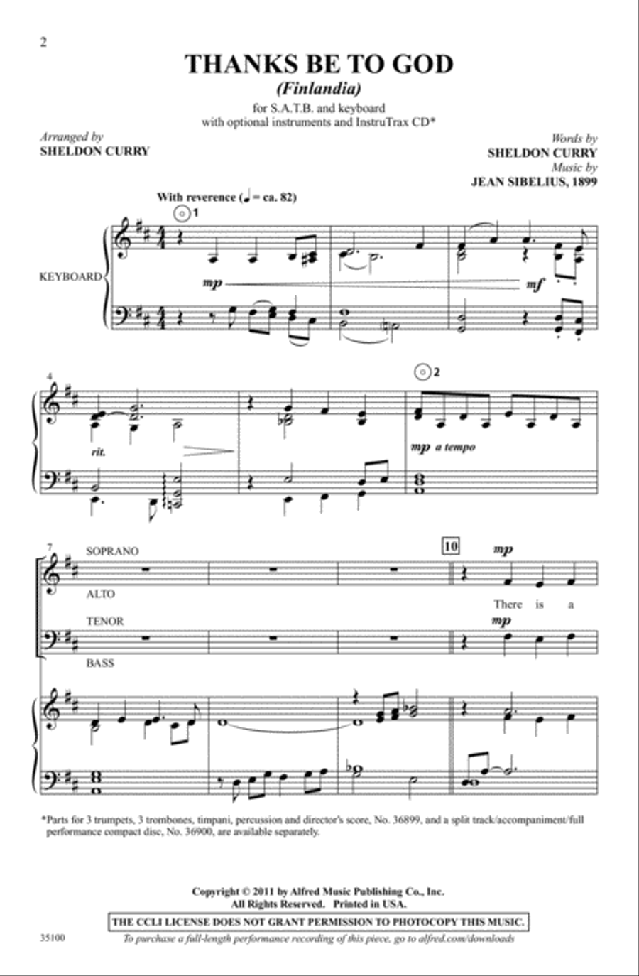 Thanks Be to God 4-Part scores gallery preview page 1