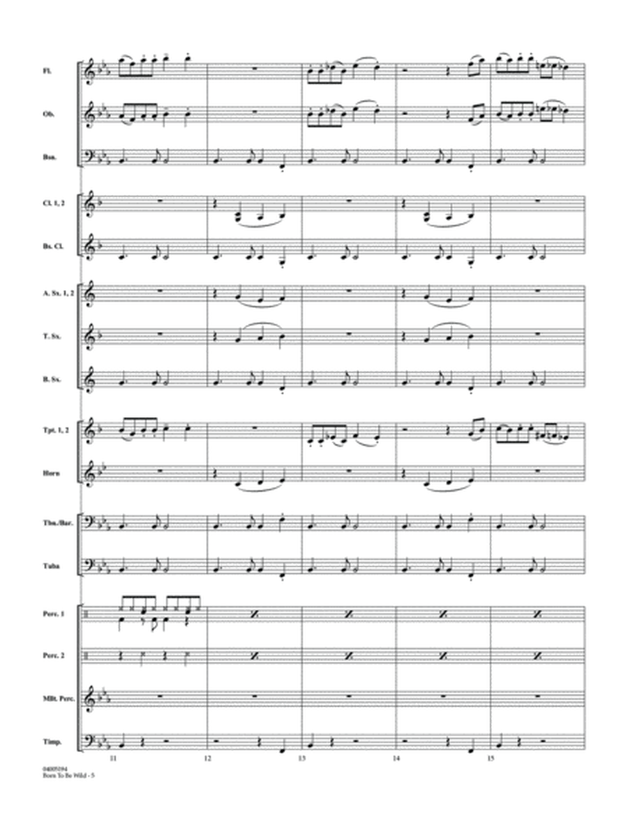 Born to Be Wild - Conductor Score (Full Score)