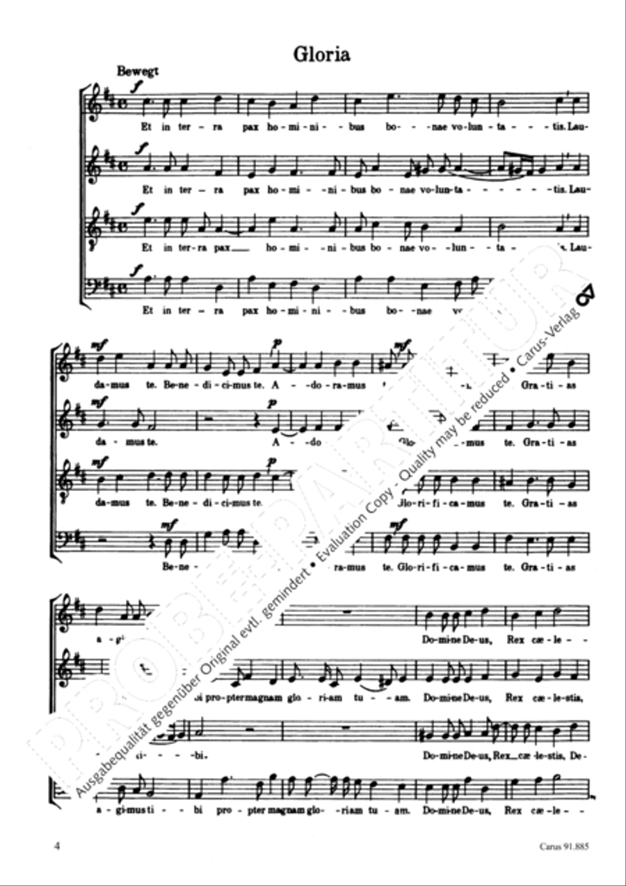 Missa brevis in D minor Missa brevis in D minor 4-Part scores gallery preview page 5