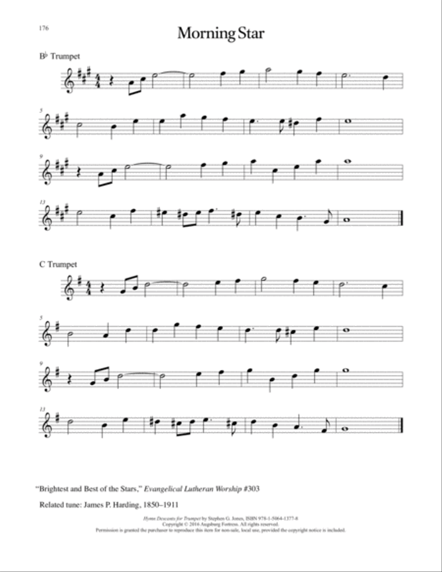 Hymn Descants for Trumpet C Trumpet scores gallery preview page 177