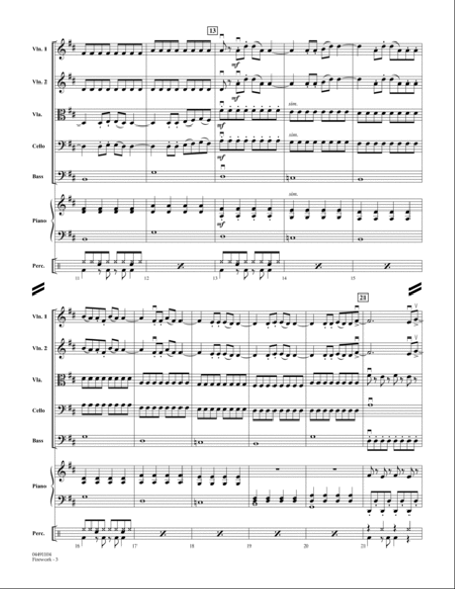 Firework - Full Score Orchestra scores gallery preview page 3