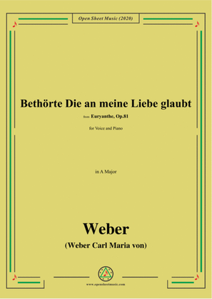 Weber-Bethōrte Die an meine Liebe glaubt,in A Major