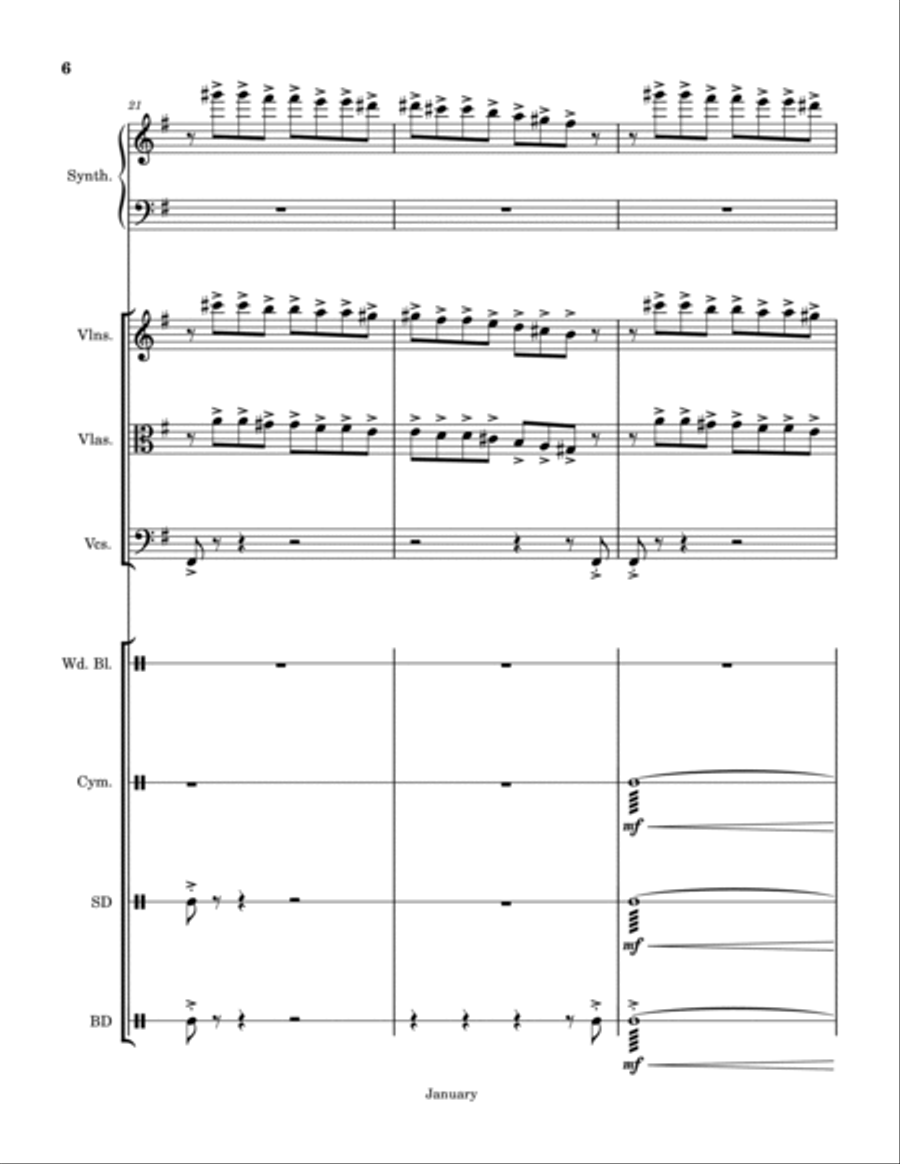 Ian's Theme Concert Band scores gallery preview page 6