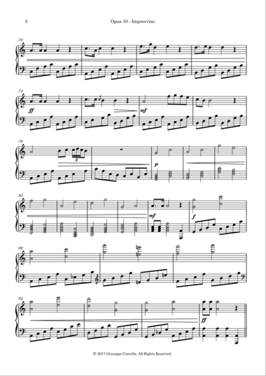 Improvviso Op. 10 Piano Solo scores gallery preview page 5