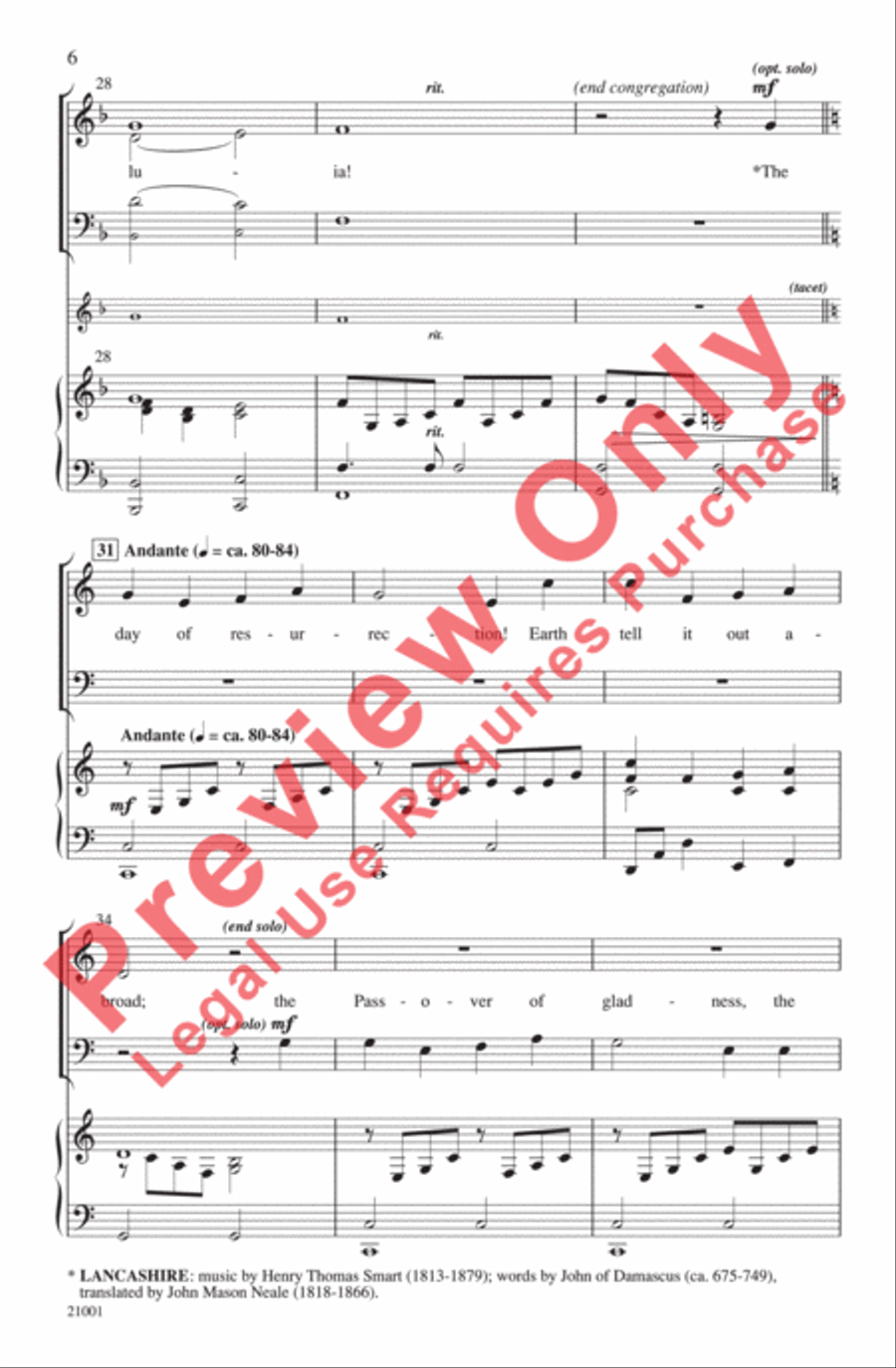 Risen Today! (An Easter Medley) 3-Part scores gallery preview page 6