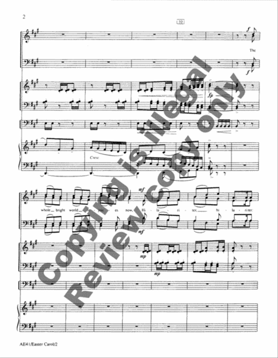 An Easter Carol 4-Part scores gallery preview page 4