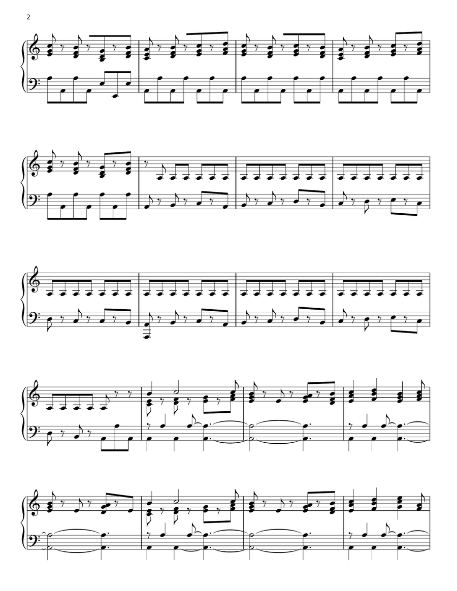160 BPM Piano Solo scores gallery preview page 2