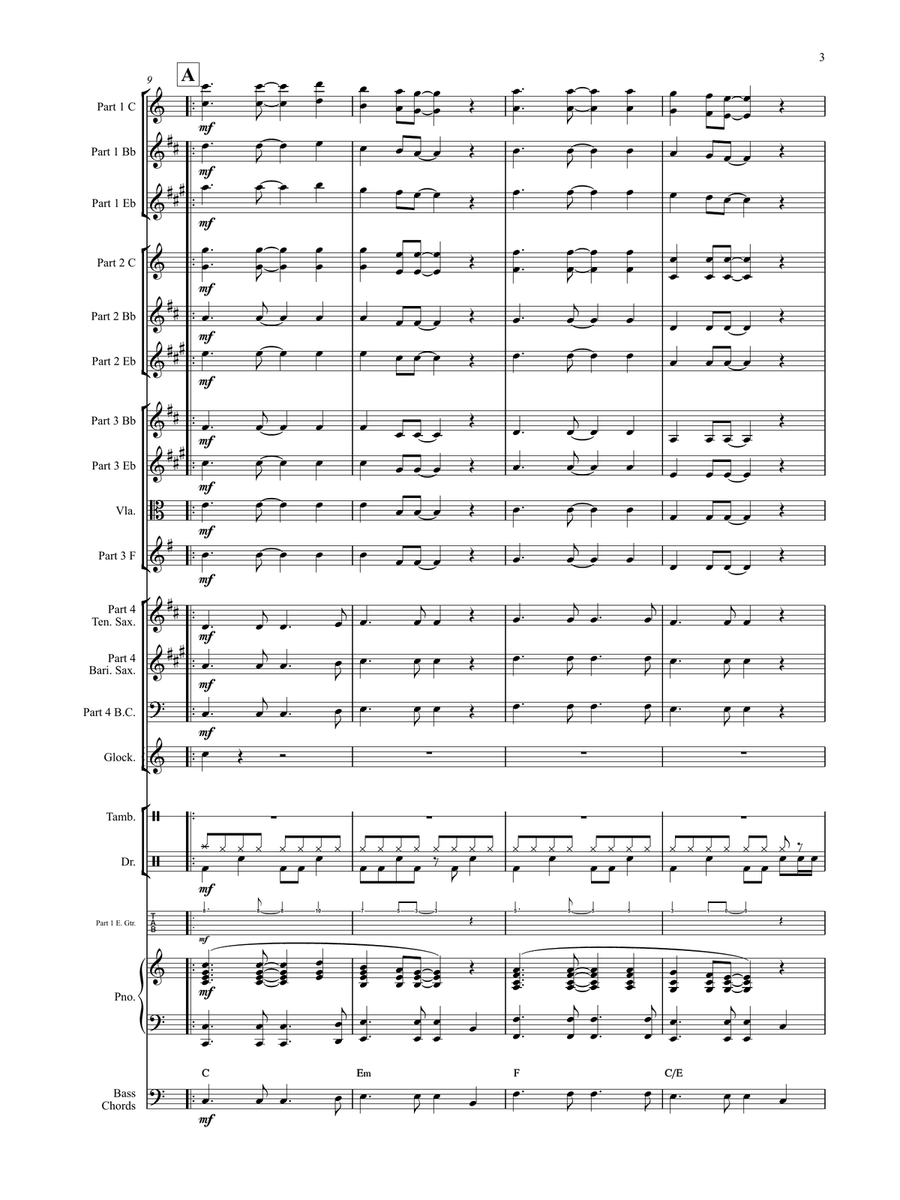 Pop Tastic (Flexible Instrumentation) Concert Band scores gallery preview page 6