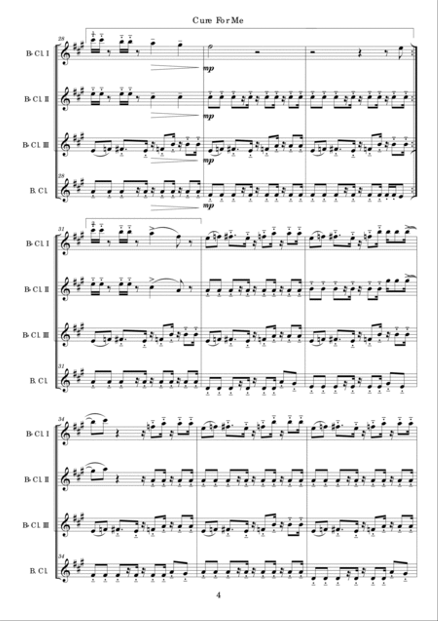 Cure For Me Woodwind Ensemble scores gallery preview page 5