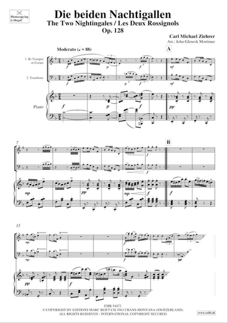Die beiden Nachtigallen Cornet scores gallery preview page 3