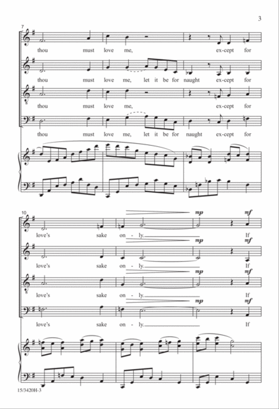 If Thou Must Love Me If Thou Must Love Me 4-Part scores gallery preview page 3