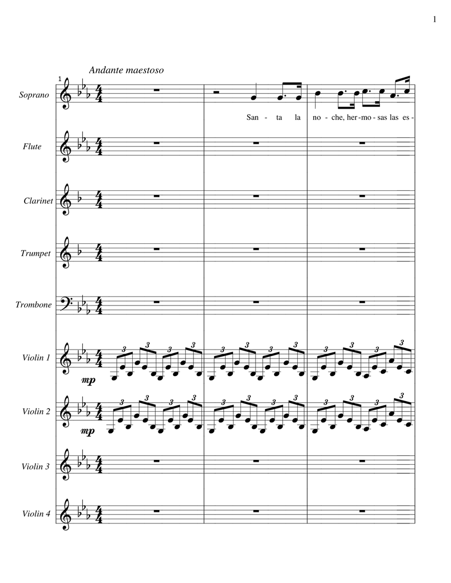 Santa la Noche - solista con orquesta Large Ensemble scores gallery preview page 2