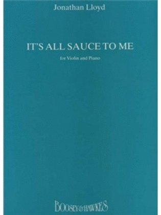 Book cover for It's All Sauce to Me