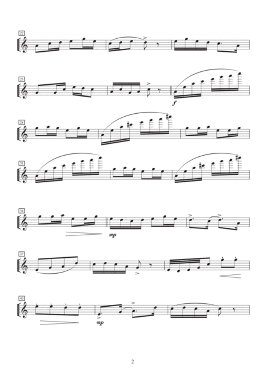 Spring Out (Chinese Folk Song) Flute Solo scores gallery preview page 3
