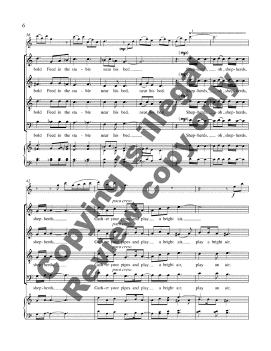 The Piping Carol The Piping Carol 4-Part scores gallery preview page 5