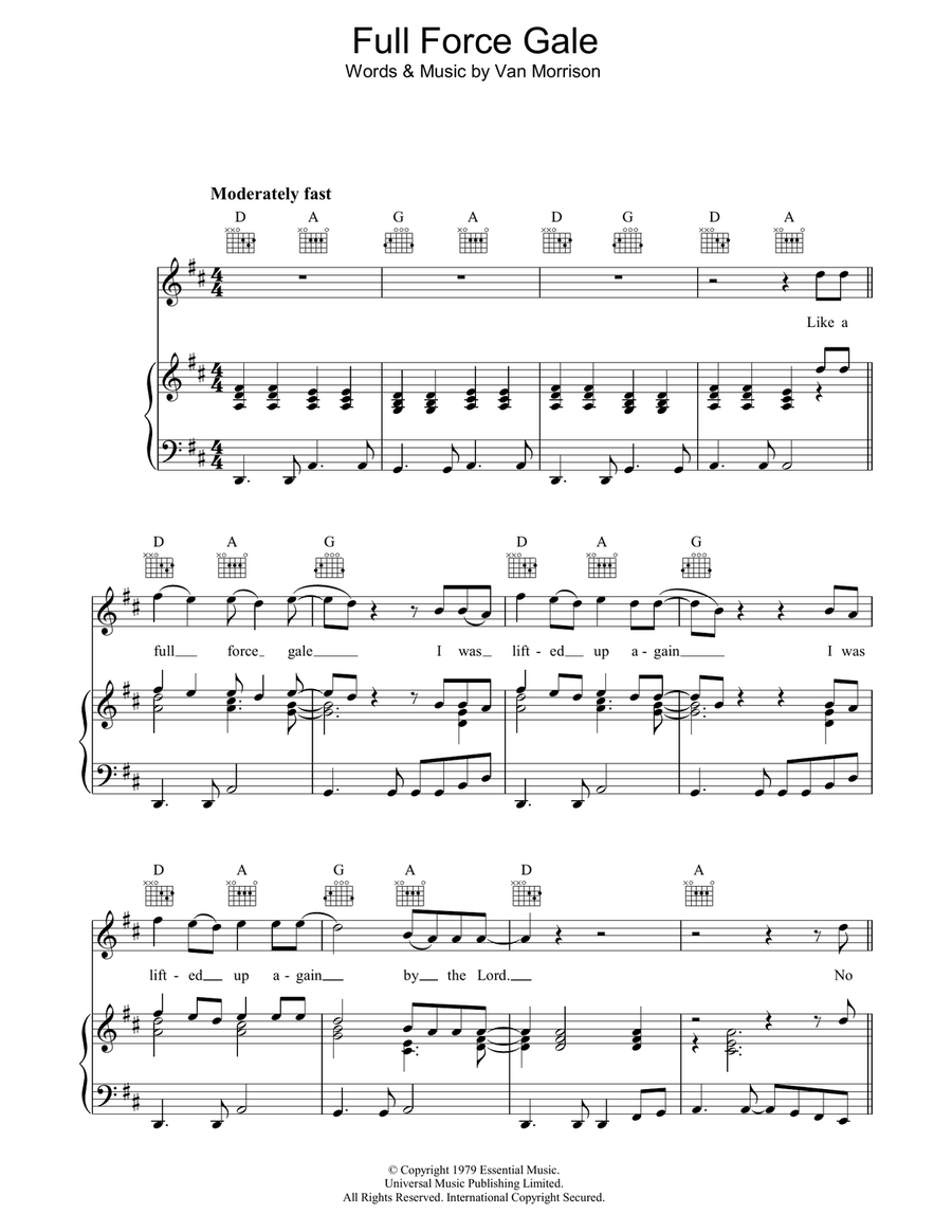 Full Force Gale Full Force Gale Acoustic Guitar scores gallery preview page 1
