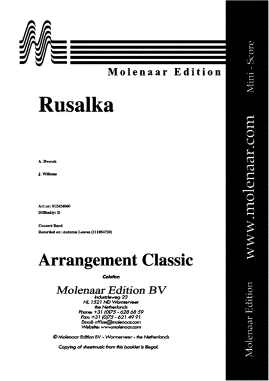 Rusalka Concert Band scores gallery preview page 2