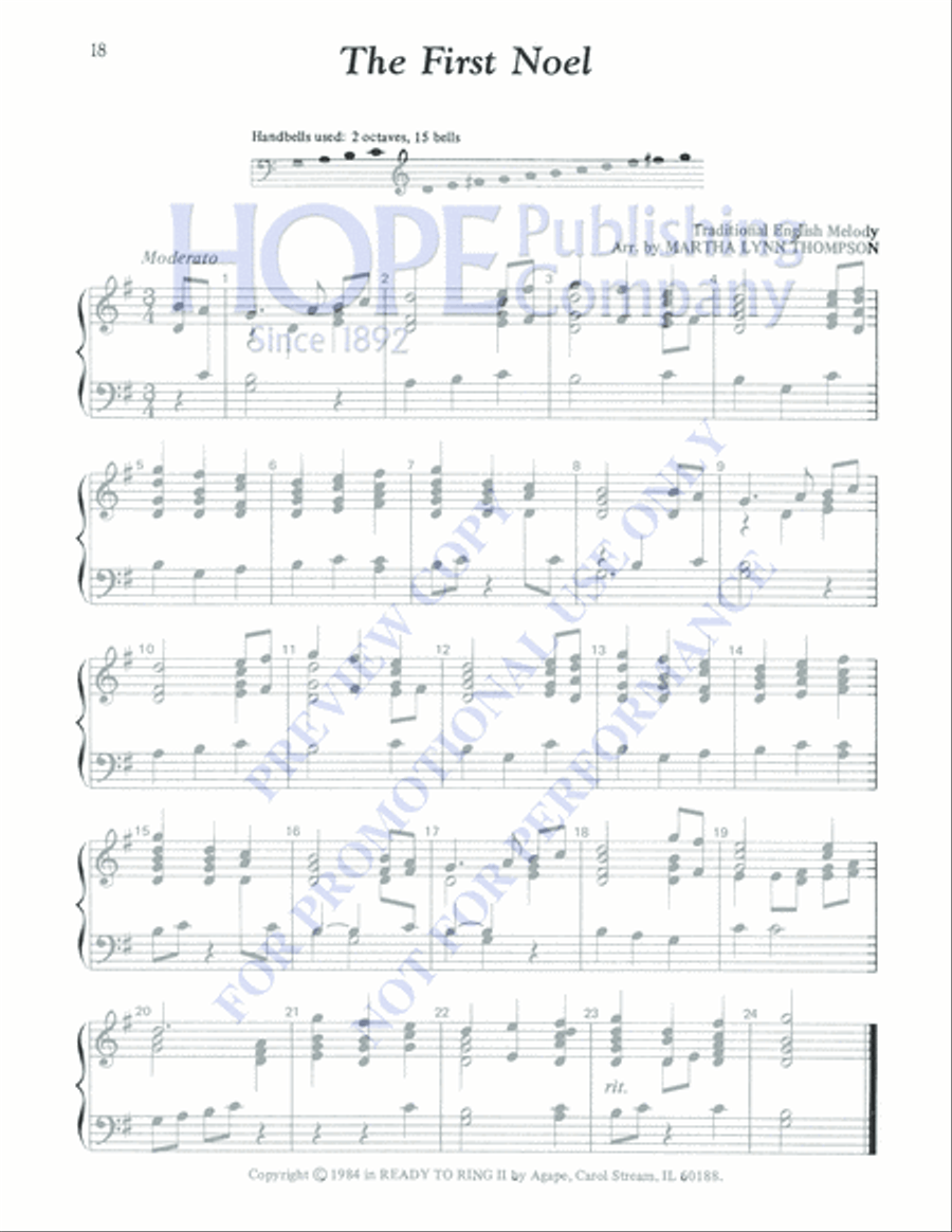 Ready to Ring for Christmas 2-Octaves scores gallery preview page 20