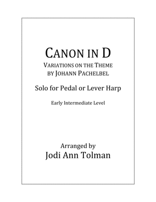 Book cover for Canon in D, Harp Solo