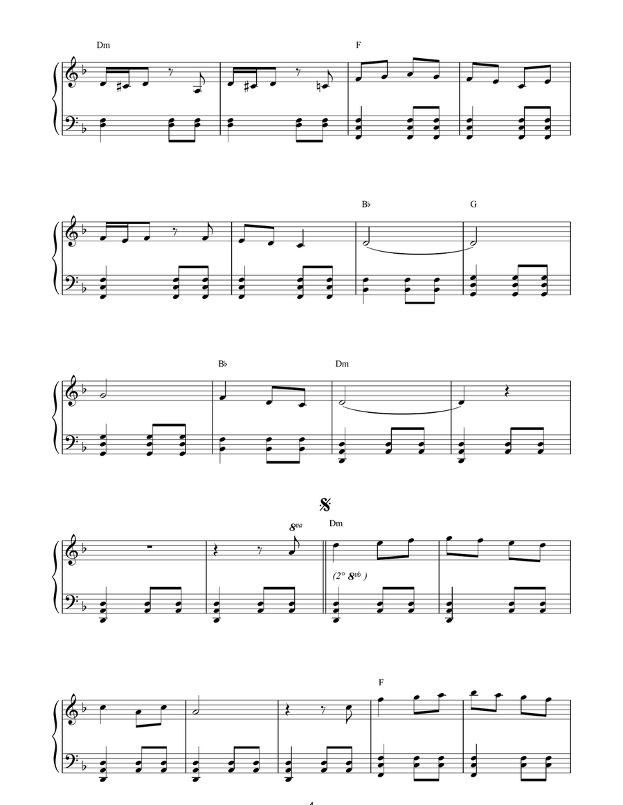 A Fistful of Dollars (Title Theme) Piano Solo scores gallery preview page 4