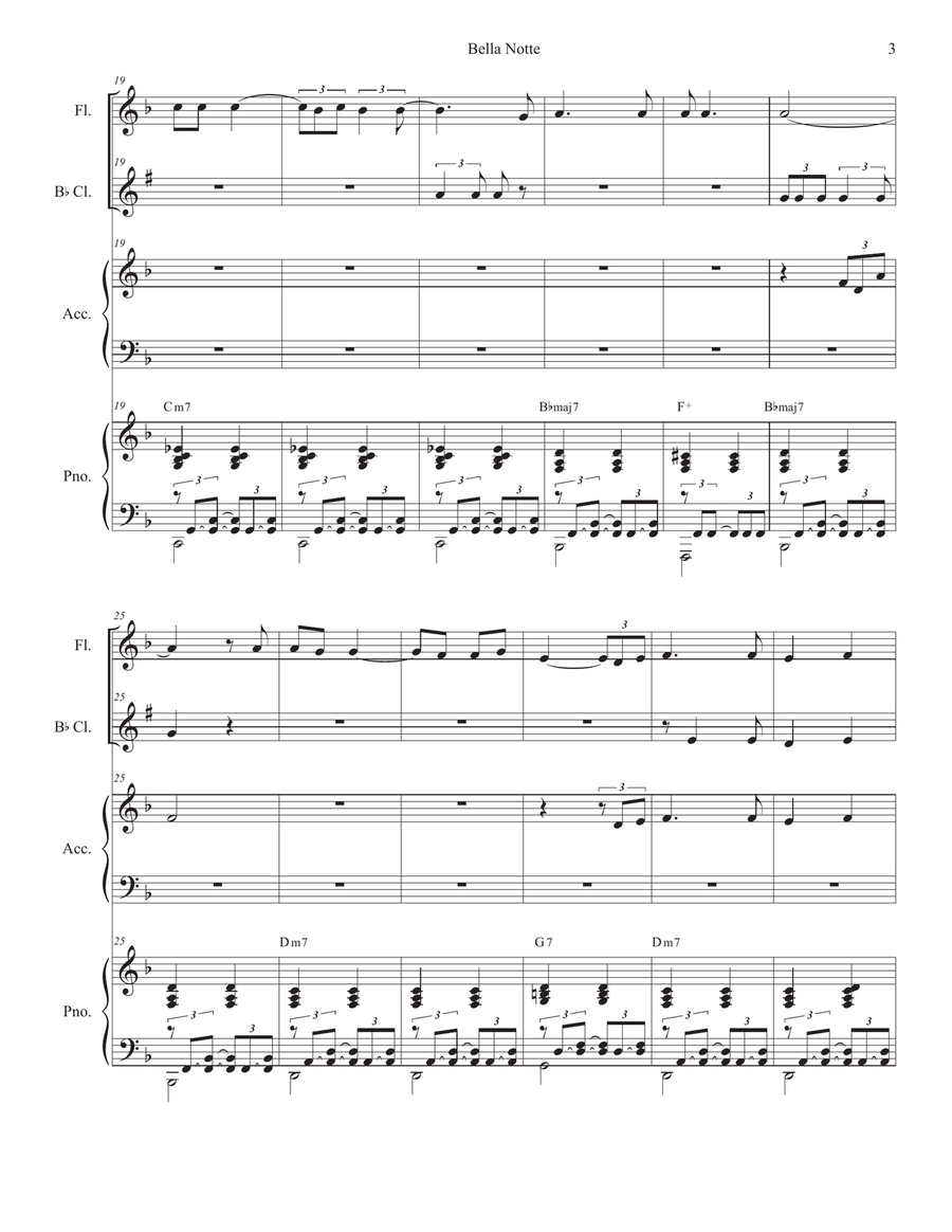 Bella Notte Woodwind Duet scores gallery preview page 3