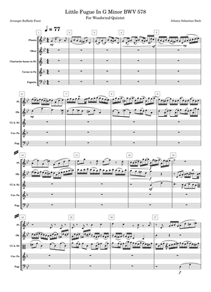 Little Fugue In G Minor (Woodwind Quintet)