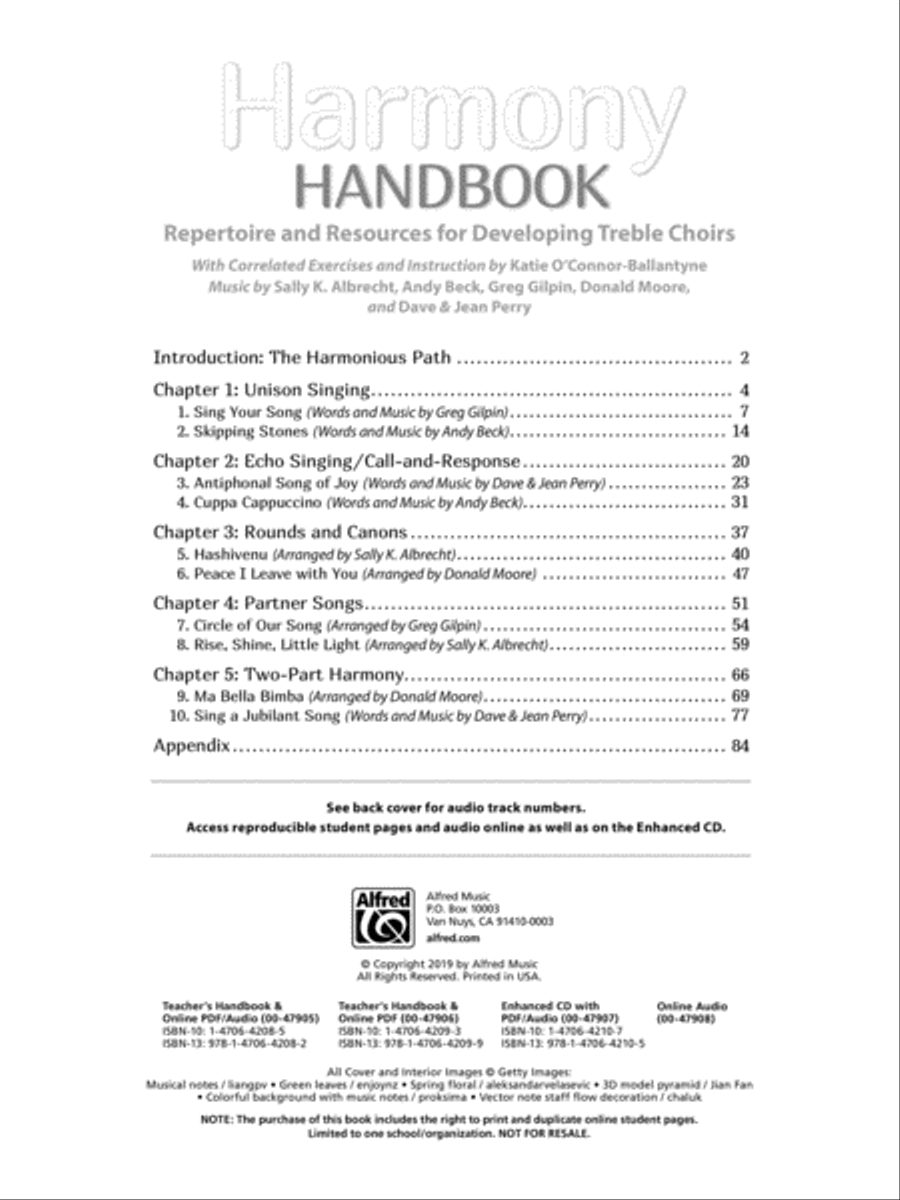 Harmony Handbook Unison Choir scores gallery preview page 2