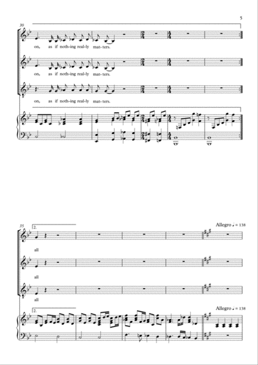 Bohemian Rhapsody 4-Part scores gallery preview page 5