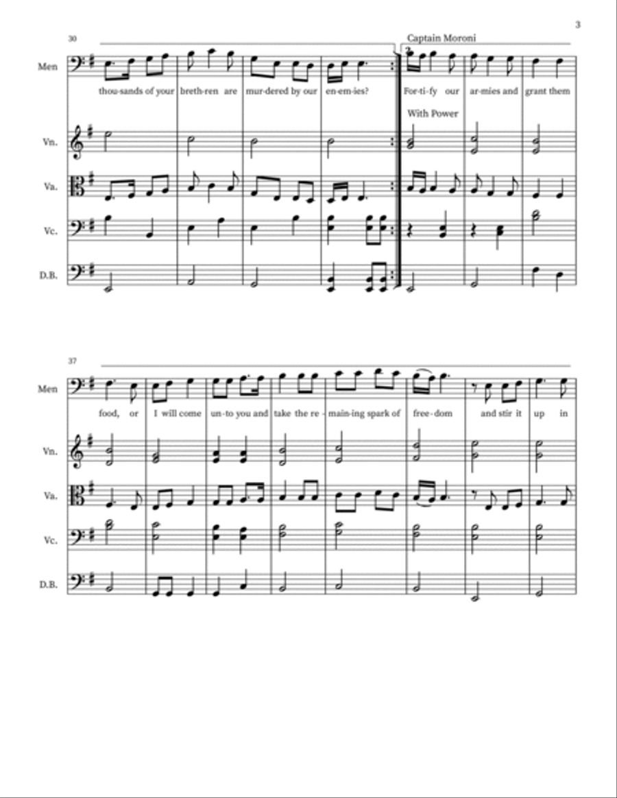 Moroni's Letter to Pahoran Choir scores gallery preview page 3