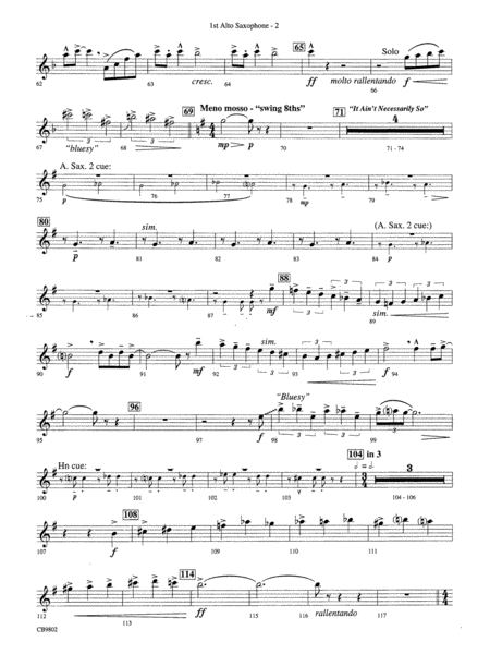 Porgy and Bess® (Medley): E-flat Alto Saxophone