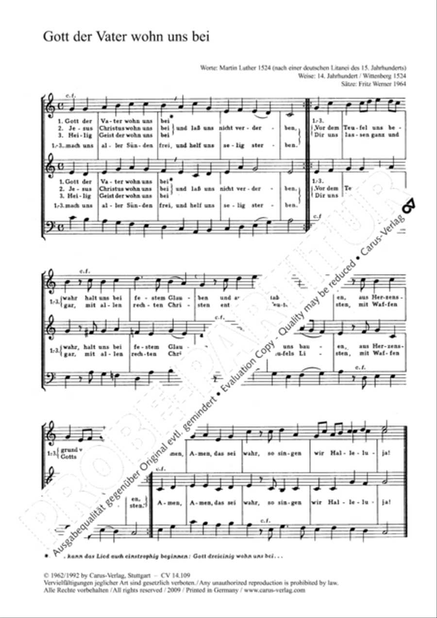 Werner: Gott, der Vater; Kukuck: Heut singt Score scores gallery preview page 5